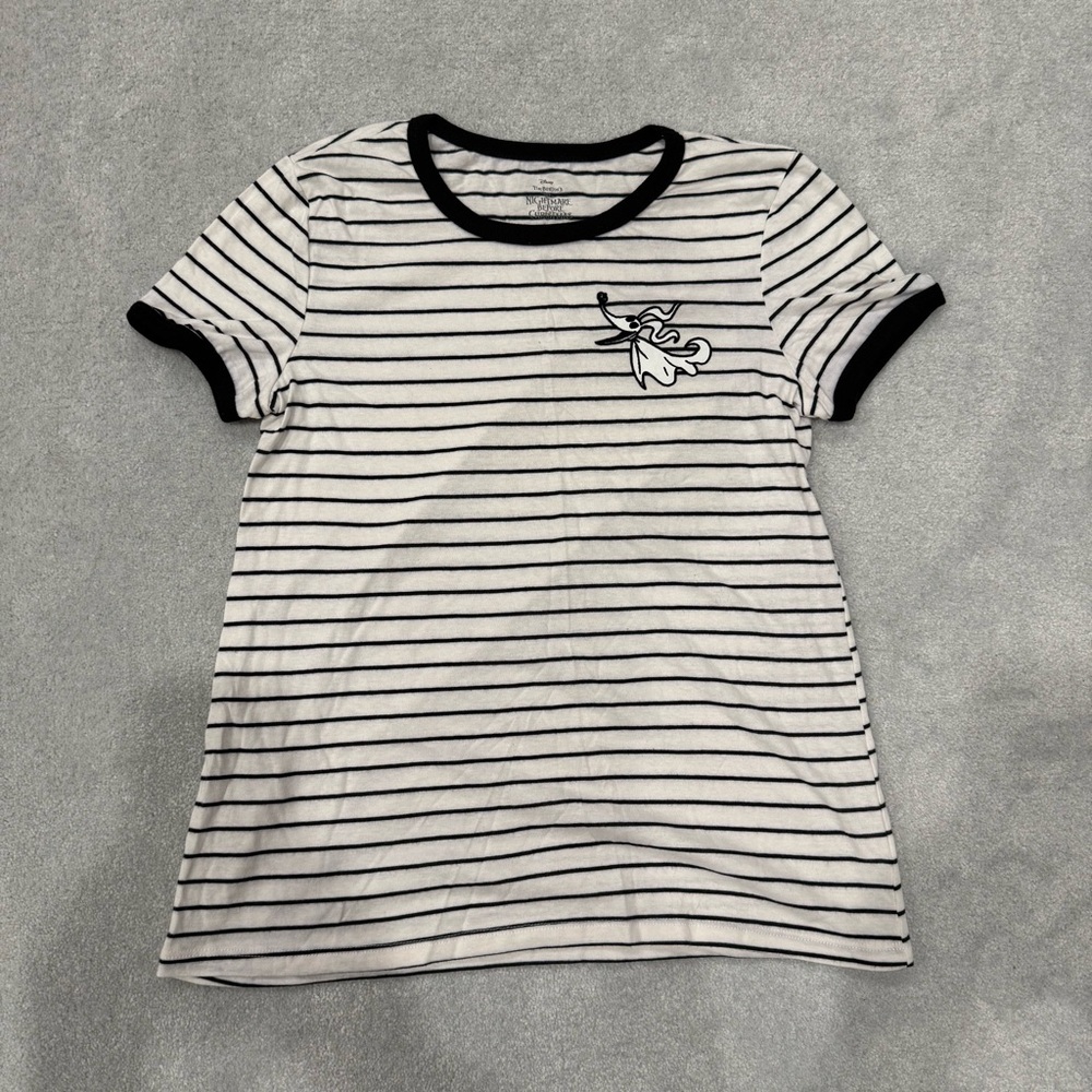 Disney “Zero” Black and White Striped Tee